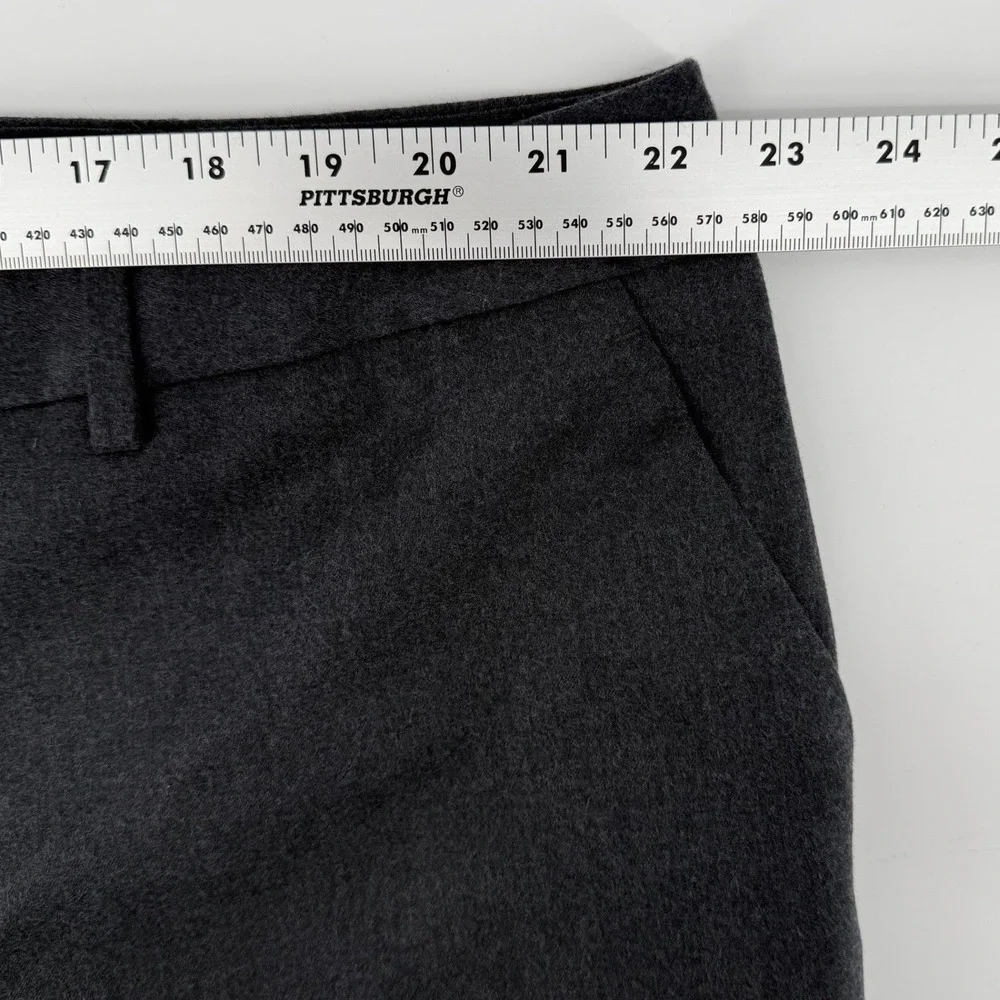 NWT Talbots Womens 20W Windsor Italian Flannel Wool Dress Pants Charcoal Gray - Picture 6 of 7